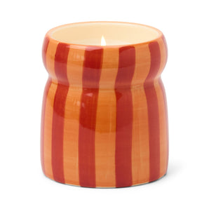 Cabana Stripe Candle-Red/Coral