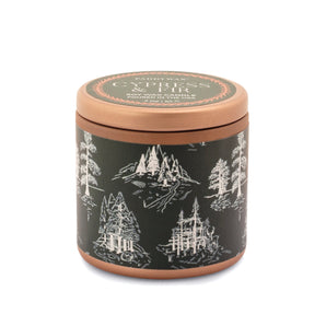 Cypress Fir Tin Candle in Green