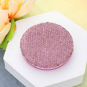 Bling Compact Mirror in Purple