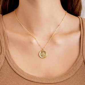 Compass Coin Necklace