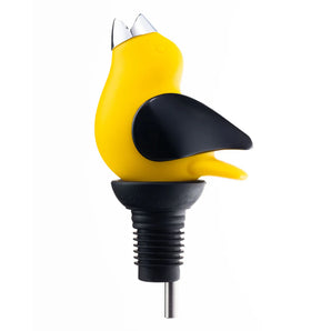 Chirpy Top Wine Pourer in Yellow/Black