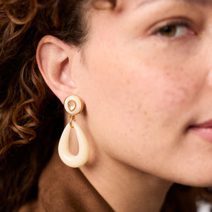 Carnaby Statement Earring in Ivory