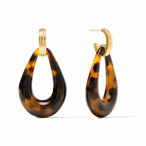 Carnaby Doorknocker Earring in Tortoiseshell