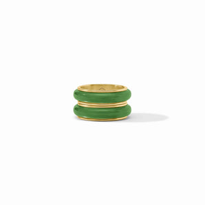 Carnaby Duet Ring in Palmetto Green/7