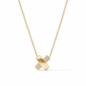 Catalina Pave X Delicate Necklace