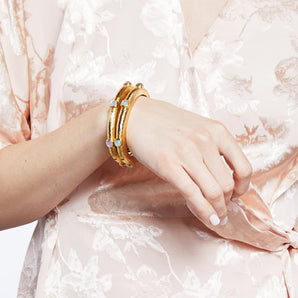 Catalina Hinge Bangle in Cubic Zirconia