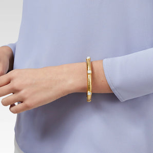 Catalina Hinge Bangle in Tourmaline Pink