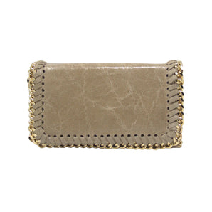 Leather Crossbody - Beige/Gold