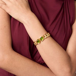 Dolce Hinge Bangle in Palmetto Green