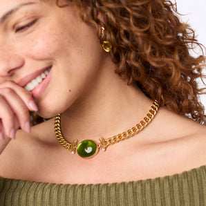 Dolce Statement Necklace in Obsidian Black