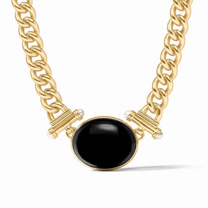Dolce Statement Necklace in Obsidian Black