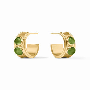 Dolce Stone Hoop in Palmetto Green/Small