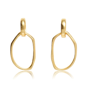 Organic Drop Earring in Gold