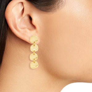 Linear Coin Drop Earring