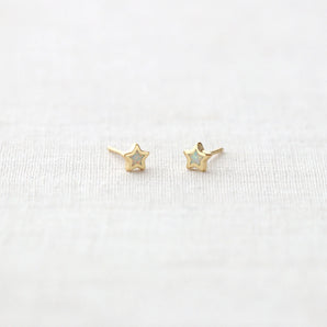 Opal Star Stud Earrings