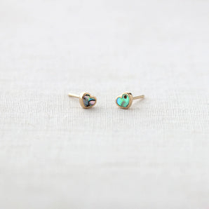 Abalone Heart Stud