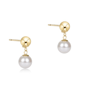 8mm Ball Drop Stud in Pearl