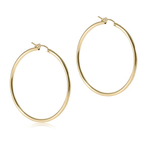 1.25" Round Smooth Hoop in Gold