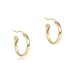 Round Gold .5" Smooth Hoop
