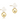 Cross Stud in Gold/Off White