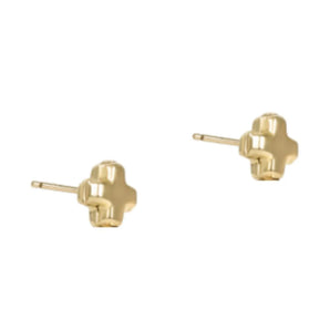 Small Cross Stud in Gold