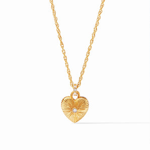 Esme Heart Solitaire Necklace in Cz