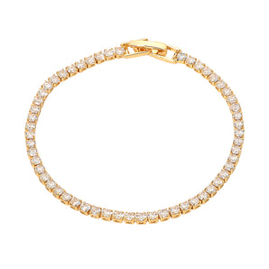 18k Gold Dipped Tennis Bracelet