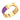 Stainless Steel Enamel H Bracelet in Violet