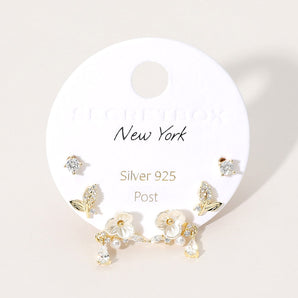 3 Pair Stud Earring Set