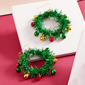 Tinsel Wreath Earrings