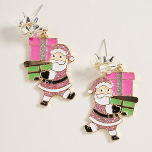 Santa Gift Dangle Earring