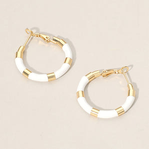 Stainless Steel Enamel Hoop in White