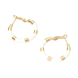 Stainless Steel Enamel Hoop in White