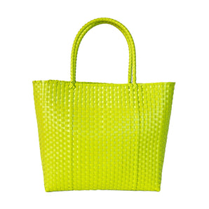 Basket Weave Tote in Yellow