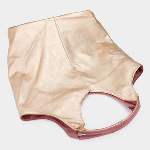 Reversible Vegan Tote in Pink