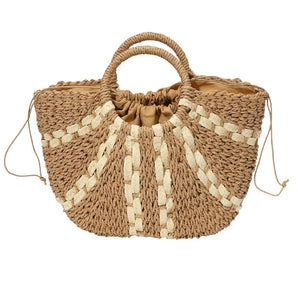 Raffia Tote in Beige