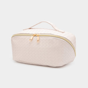 Woven Cosmetic Bag in Ivory