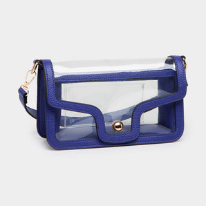 Clear Rectangle Bag in Royal Blue
