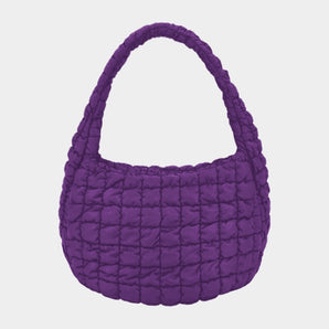 Quilted Puffer Bag in Purple