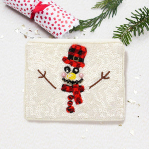 Snowman Seed Bead Pouch