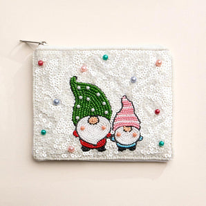 Gnomes Seed Bead Pouch