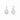 Fleur-de-Lis Hoop & Charm Earring in Clear Crystal