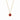 Fleur-de-Lis Necklace in Ruby Red