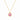 Fleur-de-Lis Solitaire Necklace in Tourmaline Pink