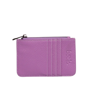 Leather Card / Coin Wallet in Lilac