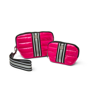 Double Stash Pouch in Glossy Fuchsia
