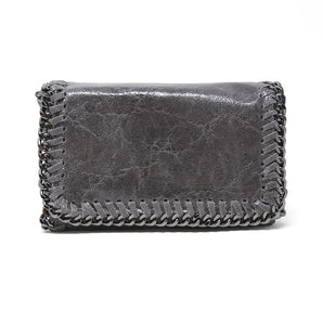 Leather Crossbody - Dark Grey