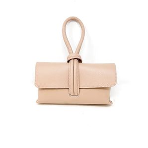 Leather Wristlet in Nude