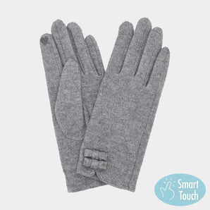 Bow Smart Gloves in Charcoal