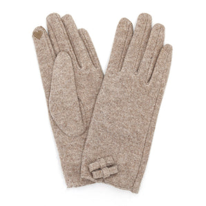 Bow Smart Gloves in Taupe